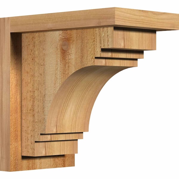 Ekena Millwork Pescadero Rough Sawn Corbel w/Backplate, Western Red Cedar, 6"W x 10"D x 10"H COR06X10X10PEC01RWR - main